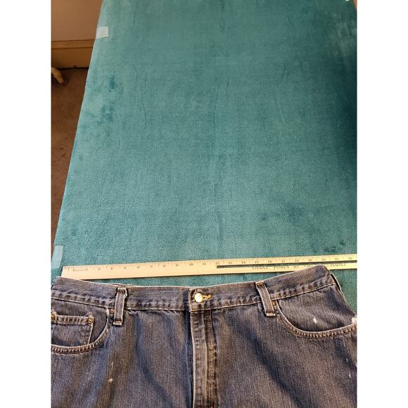 Carhartt Jeans Size 42x30 Mens Blue Stretch Pants Denim Casual Work Straight - Picture 8 of 12